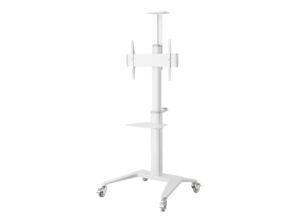 TECHLY Ultra-moderner TV-Wagen aus Aluweiss fur Fernseher von von 93,98cm 3 ICA-TR48W