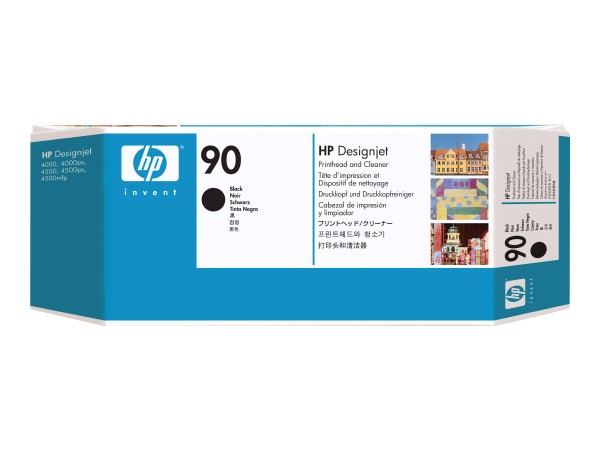 HP HP 90 Schwarz Druckkopf mit Reiniger
