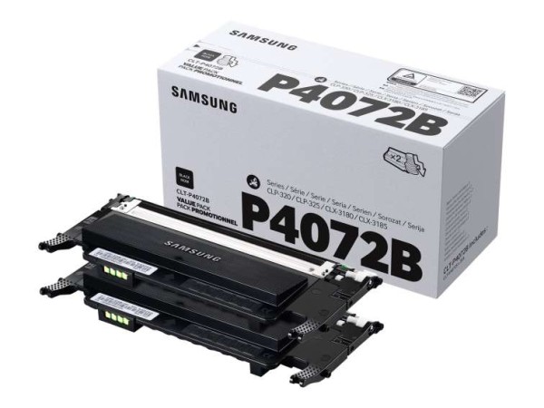 SAMSUNG CLT P4072B 2er Pack Schwarz Tonerpatrone (SU381A) SU381A