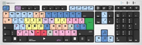 LOGIC-KEYBOARD LOGIC-KEYBOARD Logiceyboard LKB-MCOM4-AJPU-FR Tastatur USB AZERTY Französisch Silber