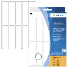 HERMA Vielzweck-Etiketten, 19 x 40 mm, weiß, Großpackung