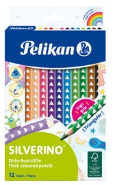 Pelikan Dreikant-Buntstifte SILVERINO dick, 6er Kartonetui