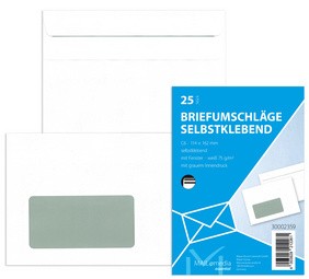 MAILmedia Briefumschlag Offset weiß, C6, mit Fenster