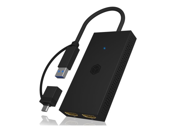 RAIDSONIC RAIDSONIC Splitter IcyBox mobiler USB 3.2  zu Dual HDMI retail