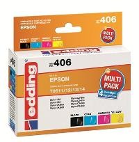 EDDING EDDING Tintenpatrone ersetzt Epson 502XL /T02W1/T02W2/T02W3/T02W4 Kompatibel Kombi-Pack Schwarz