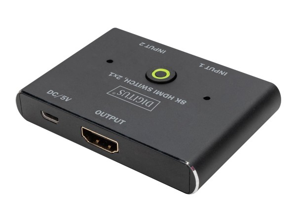DIGITUS DIGITUS HDMI Verteiler Switch 2x1 8K schwarz