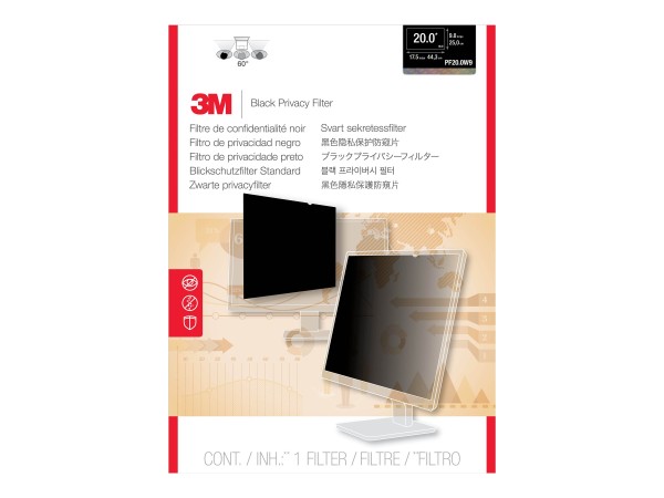 3M PF20.0W9 PRIVACY FILTER BLACK 7000021449