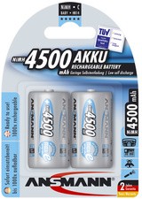 ANSMANN NiMH Akku max E, Baby (C), 4.500 mAh, 2er Blister