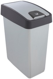 keeeper Abfalleimer "magne", 25 Liter, silber / anthrazit