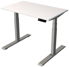 kerkmann Sitz-Steh-Schreibtisch Smart Office, weiß/silber