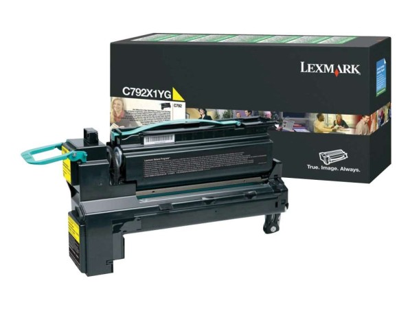 LEXMARK Besonders hohe Ergiebigkeit Gelb Tonerpatrone LCCP, LRP C792X1YG