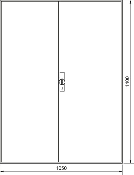 HAGER HAGER ELEKTRO Hager Zählerschrank IP44 SKII      ZB54S 1400x1050x205mm
