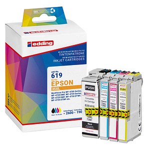 EDDING EDDING EDD-619 schwarz cyan magenta gelb Druckerpatronen kompatibel zu EPSON