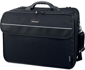 LiGHTPAK Notebook-Tasche "CORNICHE", aus Nylon, schwarz