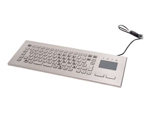 GETT GETT vandalismusgeschuetzte Tast. USB DE Edelstahl kapazitives Touchpad IP65 84 Tasten