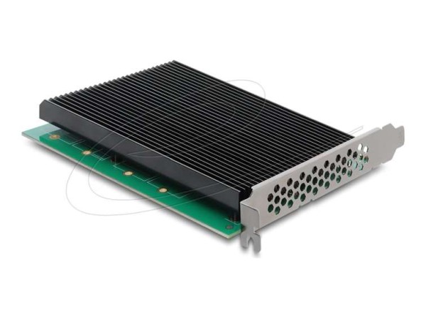 DELOCK PCIe 5.0 x16 Karte > 4x int. M.2 NVMe + Kühlkörper 90709