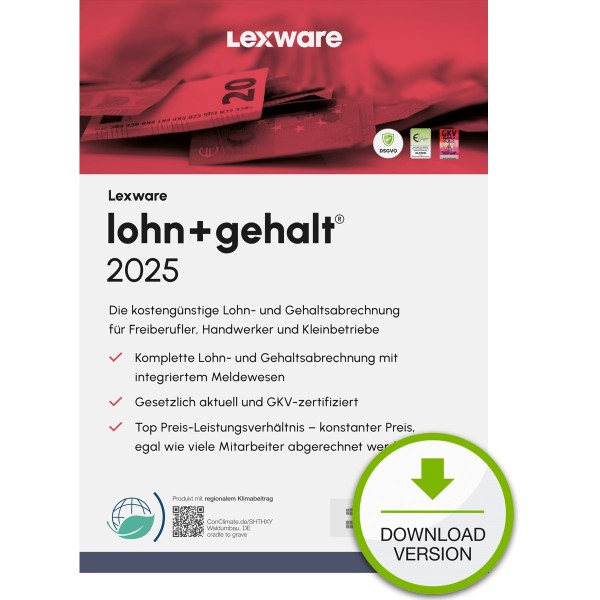 LEXWARE ESD lohn+gehalt 2025 unbegrenzte Laufzeit Download 09002-2043