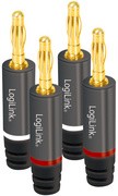 LogiLink Bananenstecker-Set, 4-teilig (2 Paar)