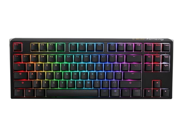 DUCKYCHANNEL DUCKYCHANNEL Ducky One 3 Classic TKL Gaming US-Layout, RGB, Cherry MX Silent Red Switch, schwarz/wei