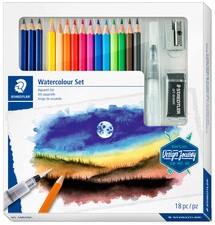 STAEDTLER Zeichenset Watercolour Design Journey, 18-teilig