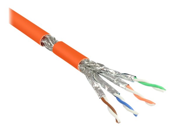 ALCASA GOOD CONNECTIONS Verlegekabel Cat.7 S/FTP PiMF 4P Simplex halogenfrei orange 50m