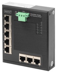 DIGITUS Industrie Gigabit Flat Switch, 8-Port, IP40