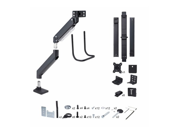 STARTECH.COM Monitortischhalterung fur 3 Monitore 68,58cm 27Zoll VESA 75/10 3M1A3SG-MONITOR-ARM