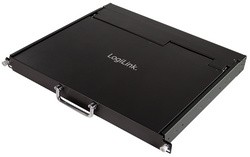 LogiLink 17" LCD KVM Konsole mit KVM Switch, 1 Port, schwarz