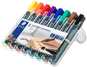 STAEDTLER Lumocolor Permanent-Marker 350, 4er Etui