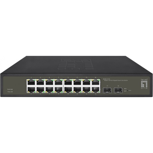 LEVELONE LEVELONE Switch 16x GE GES-2118      2xGSFP 19"