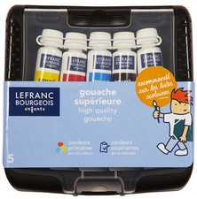 LEFRANC BOURGEOIS Gouachefarbe, farbig sortiert, 5er Etui