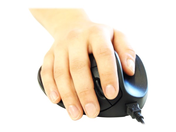 BAKKERELKHUIZEN BAKKERELKHUIZEN Hippus large - Maus - 2 Tasten - verkabelt - USB - Schwarz (BNEP210R)
