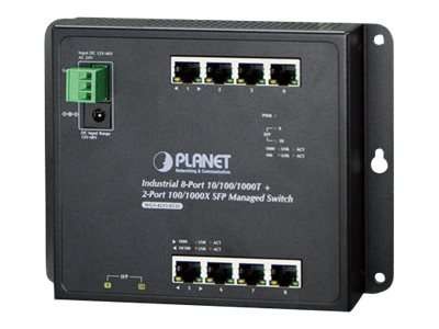 PLANET TECHNOLOGY 8-Port Wall-mt Managed Switch WGS-4215-8T2S