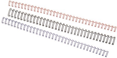 GBC Drahtbinderücken WireBind, A4, 34 Ringe, 9,5 mm, weiß