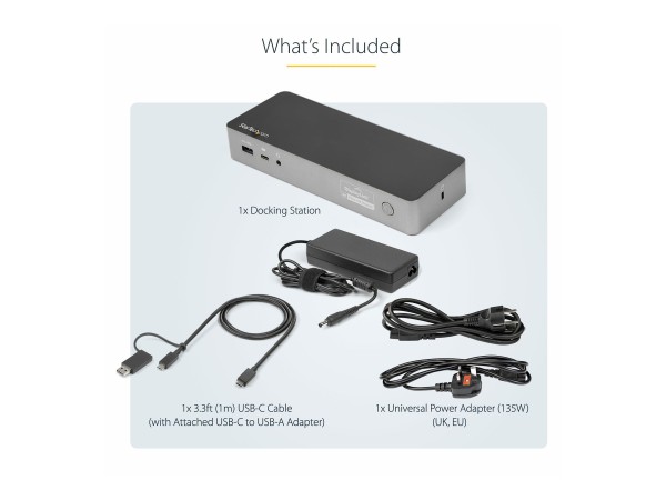 STARTECH.COM STARTECH.COM Universal Laptop Dockingstation - USB-C & USB 3.0 Dock - Dual 4K - Mac Windows & Chrome