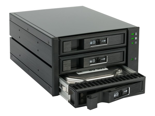 FANTEC BP-T2131, 3x SAS/SATA 6G 3.5"/2.5" HDD/SSD in 2x5,25" Backplane Modu 2190