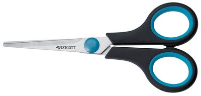WESTCOTT Schere Easy Grip, Länge: 247 mm, blau/schwarz