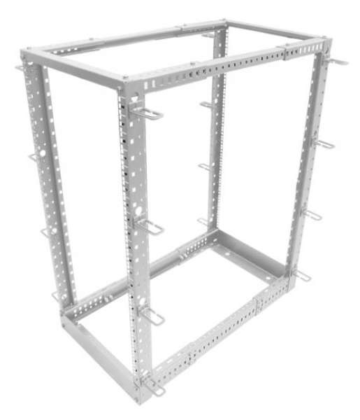 ALLNET 19""Grundgestell, 32HE, B515/T575-1010mm, Lichtgrau, ALL-SW4POST32GRAU
