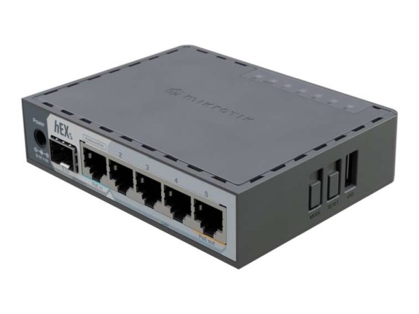 MIKROTIK RouterBOARD E60iUGS, hEX S, 5x Gigabit, 1x 2.5G SFP, USB E60IUGS