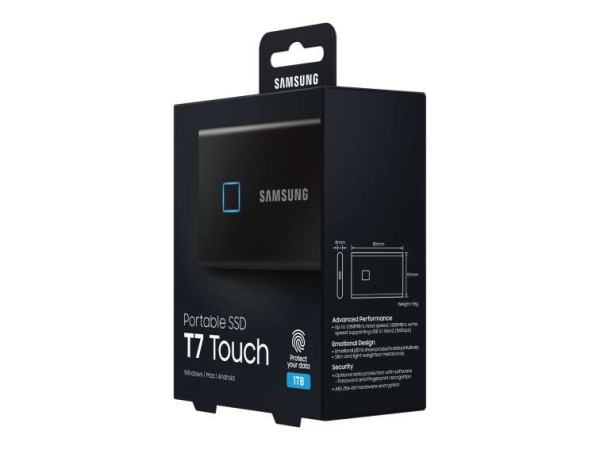 SAMSUNG SSD PORTABLE T7 Touch 1TB MU-PC1T0K/WW
