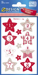 Avery Zweckform ZDesign Adventskalender-Sticker Sterne