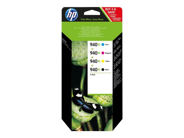 HP HP 940XL 4er Pack Schwarz, Gelb, Cyan, Magenta Tintenpatrone