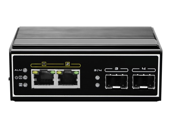 LEVELONE Switch 4 Port Gigabit PoE DIN-Rail,-40°C to 75°C IGP-0431