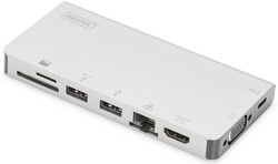 DIGITUS USB 3.1 Multiportadapter, 8-Port, silber