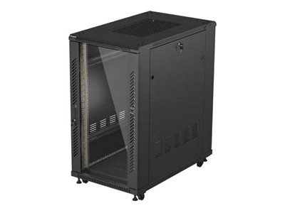 LANBERG LANBERG 19" 22U 600x1000 freist. Glastür (FlatPack) sw