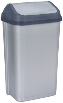 keeeper Abfalleimer "swantje", 50 Liter, silber / anthrazit