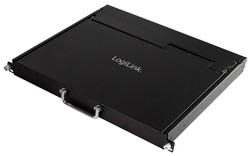 LogiLink 17" LCD KVM Konsole mit KVM Switch, 8 Port, schwarz