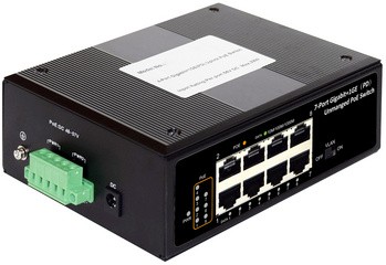 DIGITUS Industrial 7-Port Gigabit PoE Switch, Unmanaged