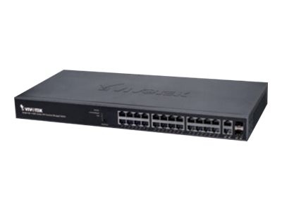 VIVOTEK AW-GEV-264B-370 POE Switch 370W Managed 24xGE RJ45 2x SFP (AW-GEV-2 AW-GEV-264B-370