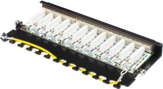 GOOD CONNECTIONS Patchpanel Cat.6 12-Port 0,5 HE schwarz GC-N0115